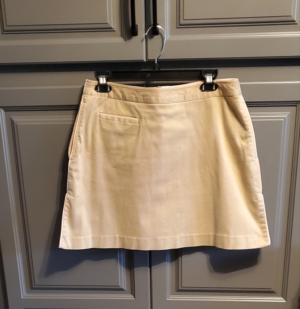 Sport Haley Tan A-Line Mini Skirt Casual Resort Wear Size 10 - Picture 1 of 9